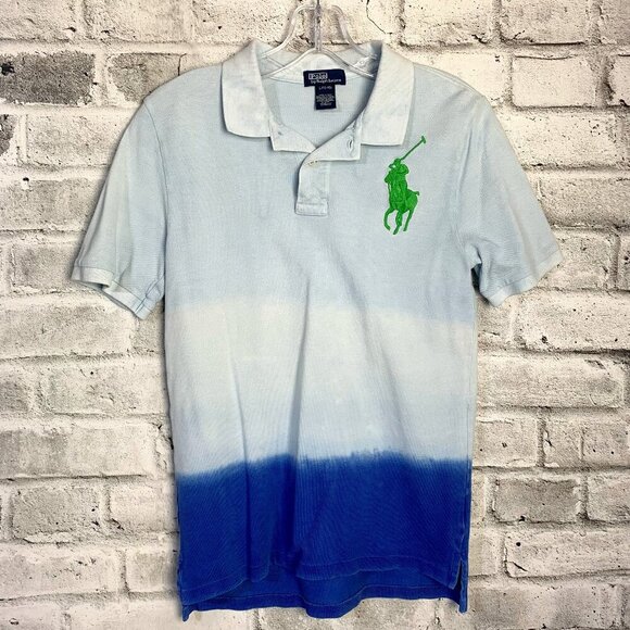 Polo Ralph Lauren Vintage 80s 90s Big Pony Tie Dye Polo Shirt - Picture 1 of 12